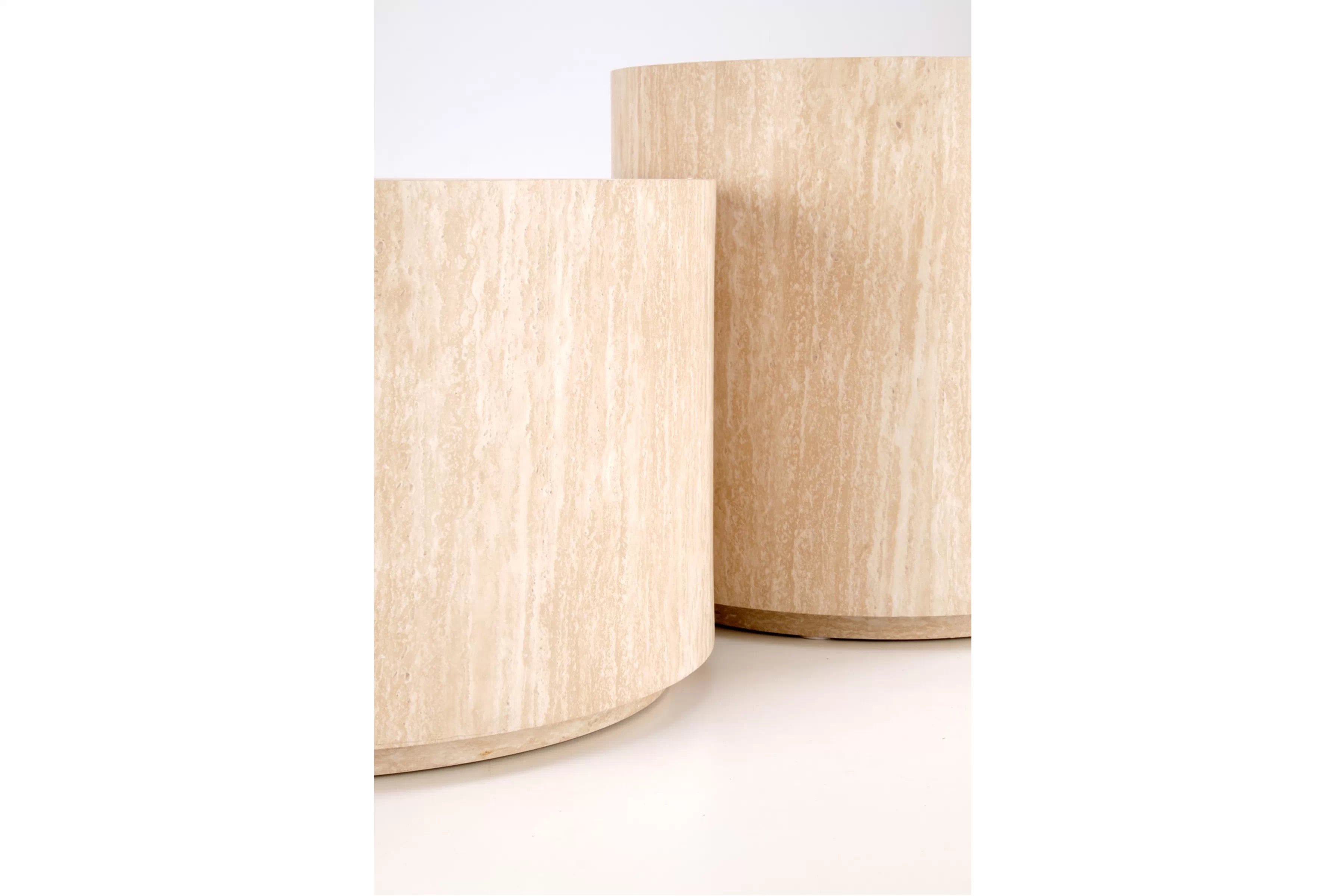 Okrúhly konferenčný stolík Novula 45 cm - travertín Stolík kawowy okragly Mensa 45 cm - Travertín