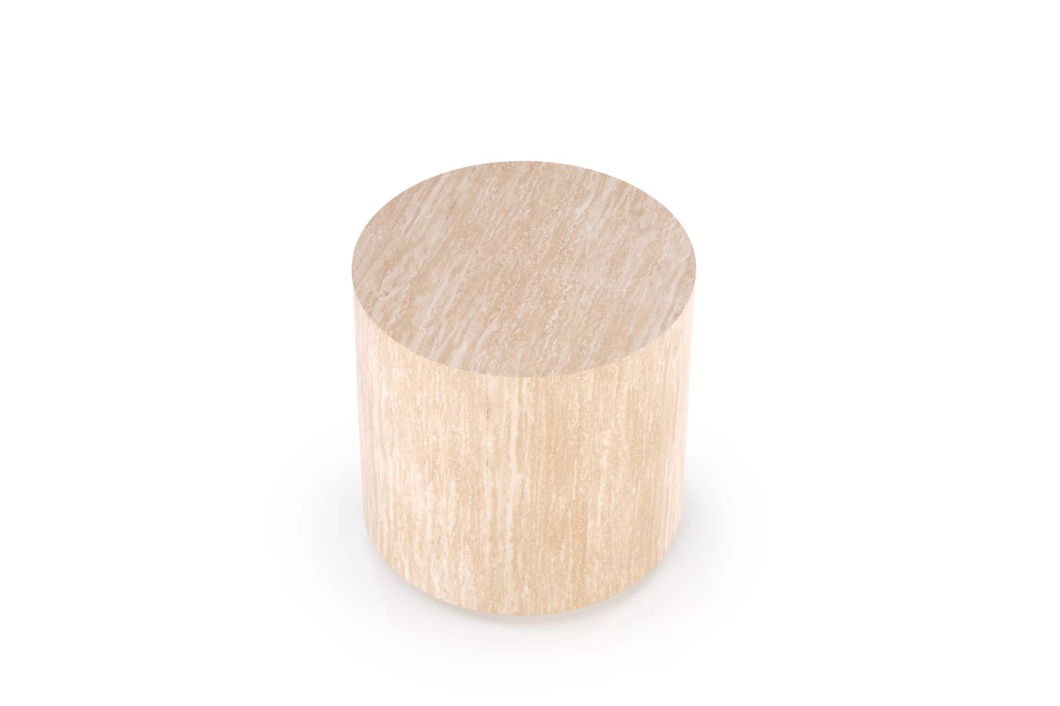 Okrúhly konferenčný stolík Novula 45 cm - travertín Stolík kawowy okragly Mensa 45 cm - Travertín