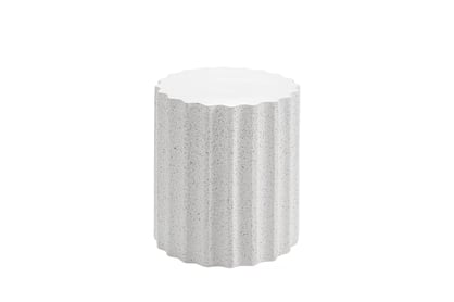 Okrúhly konferenčný stolík Tiaris 41 cm - biele terrazzo