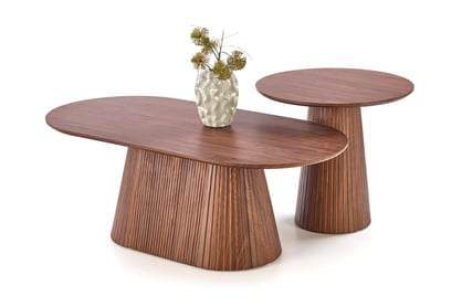 Oválny konferenčný stolík Stellis 120 cm - orech Stolík kawowy owalny Stellis 120 cm - Orech