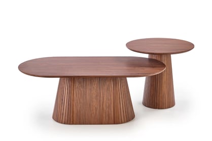 Oválny konferenčný stolík Stellis 120 cm - orech Stolík kawowy owalny Stellis 120 cm - Orech