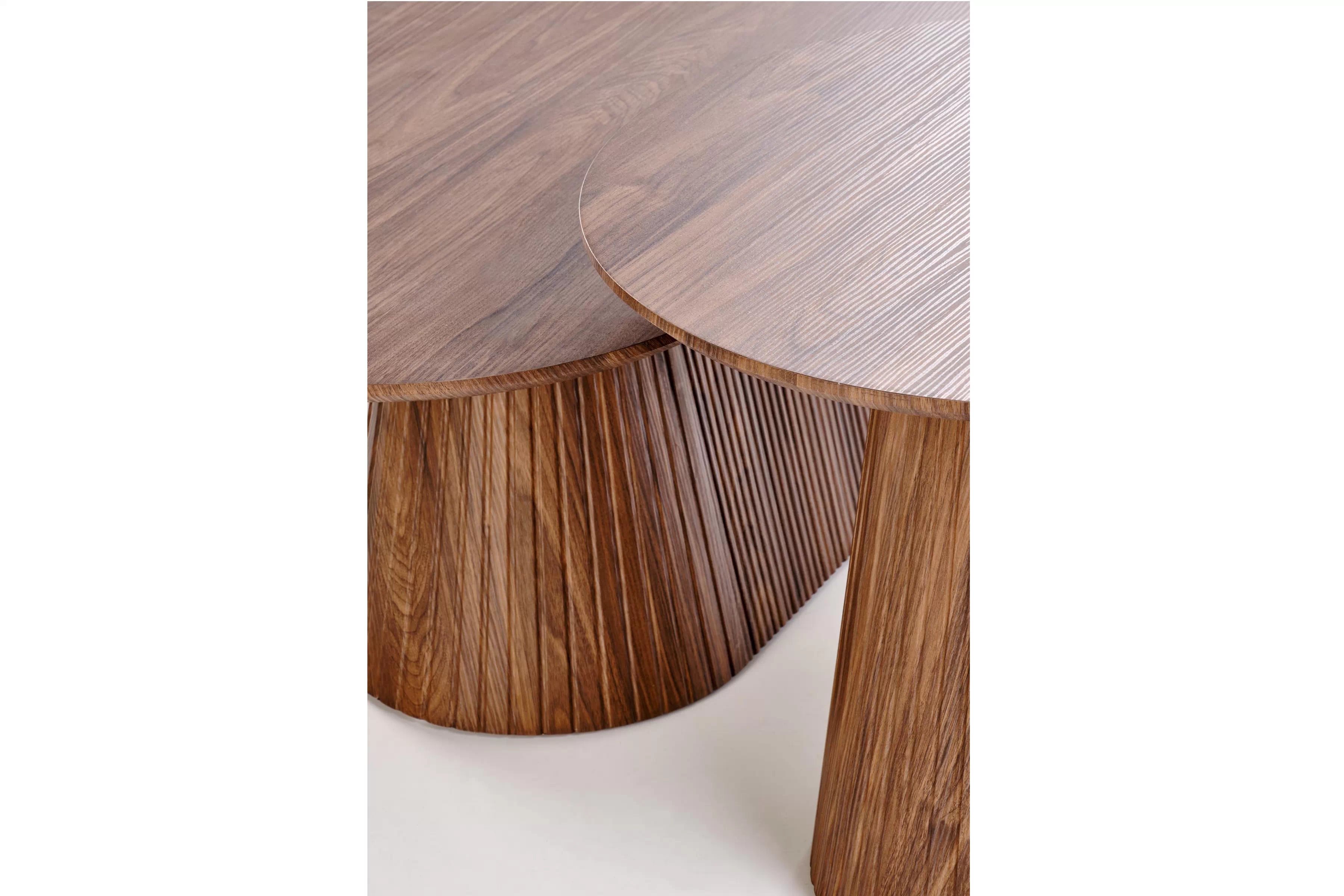 Oválny konferenčný stolík Stellis 120 cm - orech Stolík kawowy owalny Stellis 120 cm - Orech