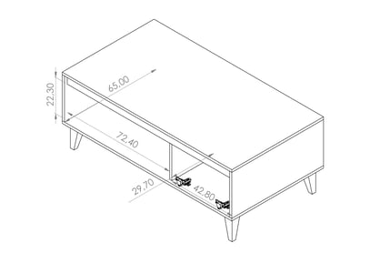 Konferenčný stolík Prisila 120x65 cm - Biely Konferenčný stolík Prisila 120x65 cm - Biely