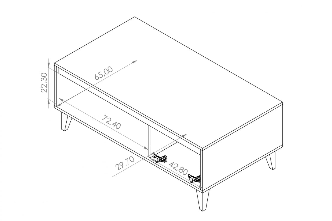 Konferenčný stolík Prisila 120x65 cm - Biely Konferenčný stolík Prisila 120x65 cm - Biely