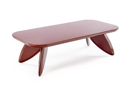 Obdĺžnikový konferenčný stolík Lumis 120 cm - bordový