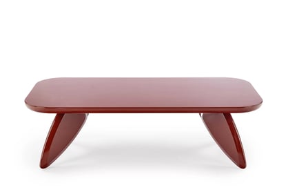 Obdĺžnikový konferenčný stolík Lumis 120 cm - bordový Stolík kawowy prostokatny Lumis 120 cm - bordová