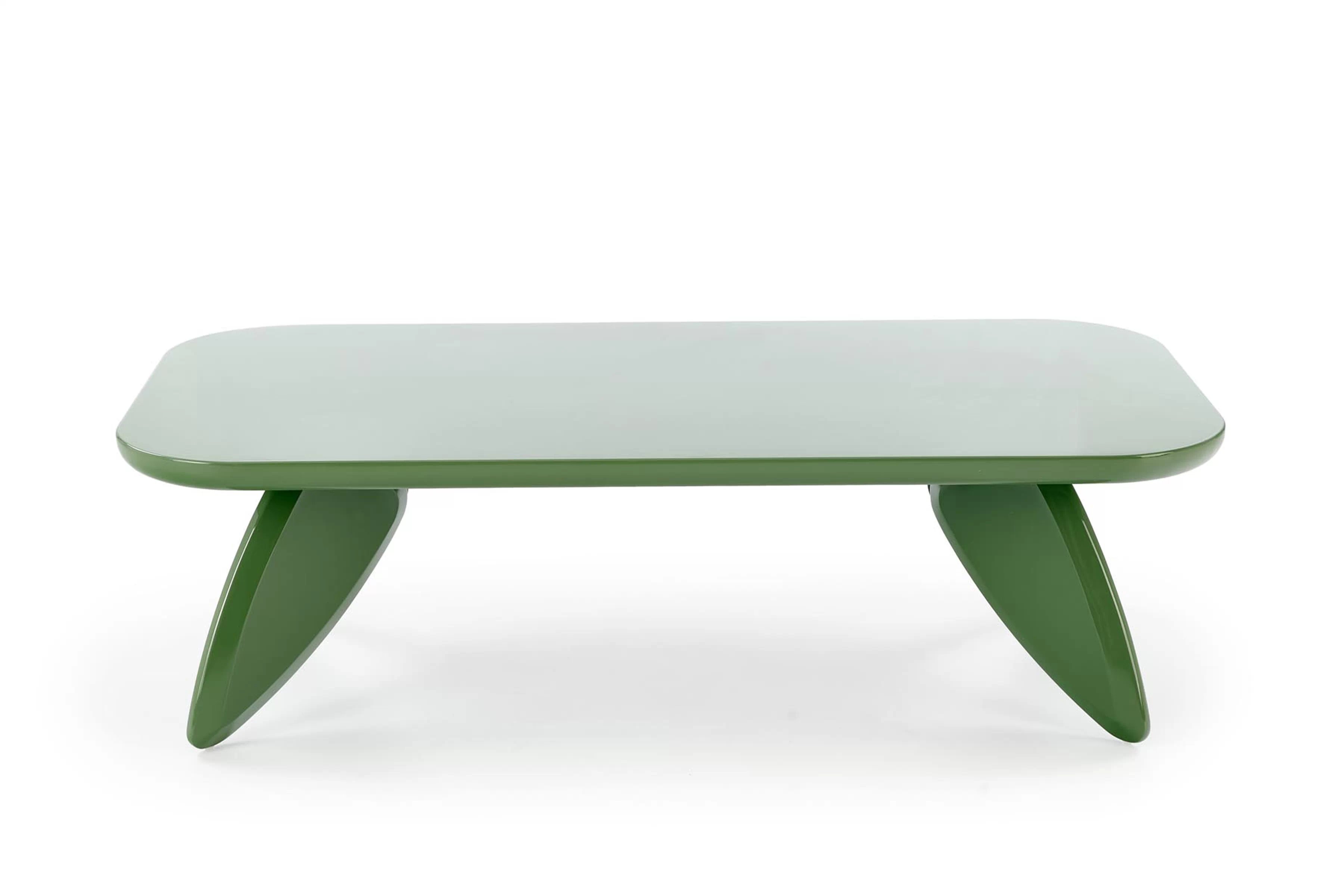 Obdĺžnikový konferenčný stolík Lumis 120 cm - svetlozelený Stolík kawowy prostokatny Lumis 120 cm - svetlý Zelený