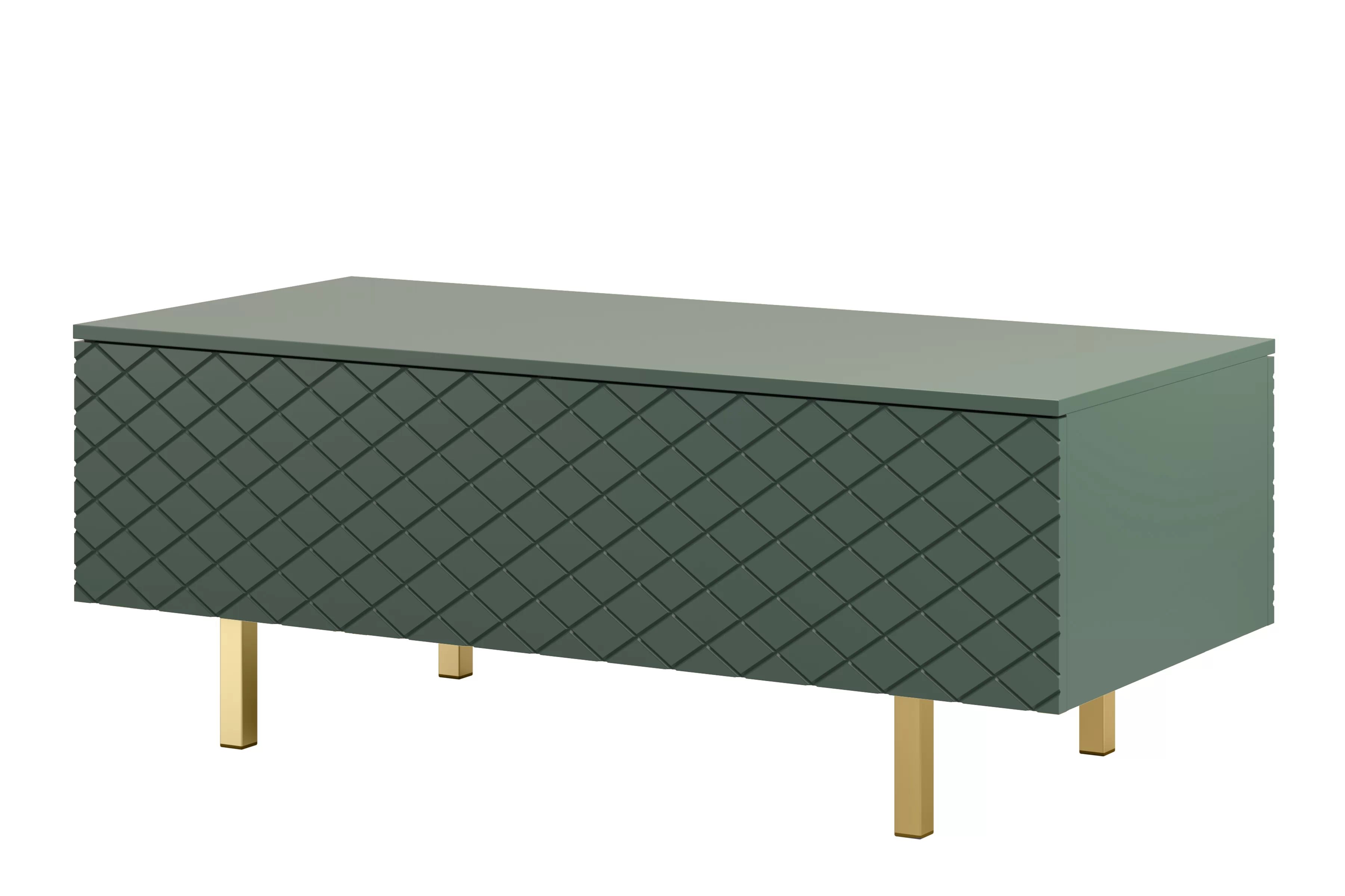 Konferenčný stolík Scalia II 120 2K s úložným priestorom - labrador mat / zlaté nožičky - Limitovaná ponuka Konferenčný stolík Scalia II 120 2K s úložným priestorom - labrador mat / zlote nožičky