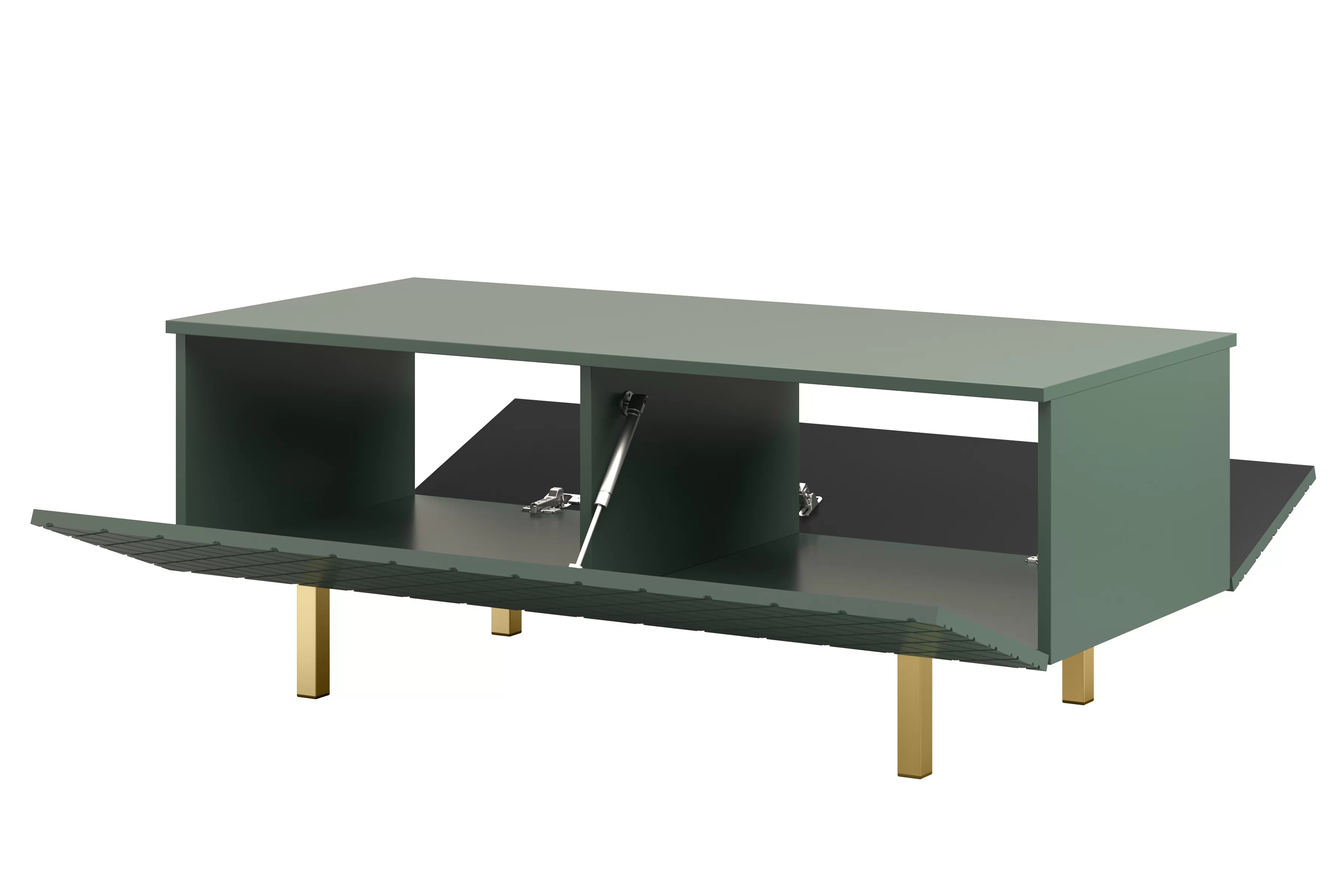 Konferenčný stolík Scalia II 120 2K s úložným priestorom - labrador mat / zlaté nožičky - Limitovaná ponuka Konferenčný stolík Scalia II 120 2K s úložným priestorom - labrador mat / zlote nožičky