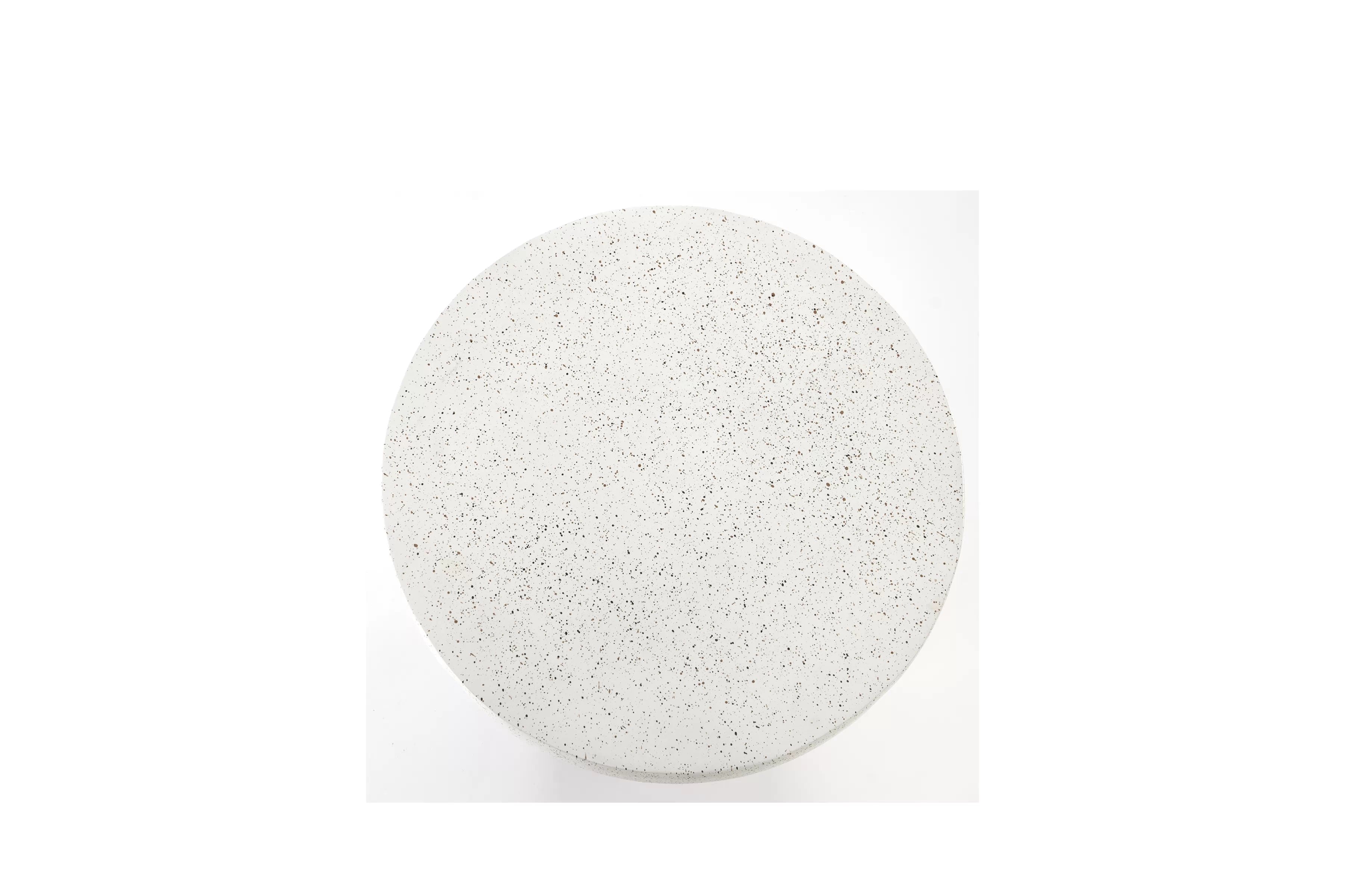 Biely konferenčný stolík Sintro 54 cm - biele terrazzo Stolík kawowy Sintro 54 cm - biale lastryko