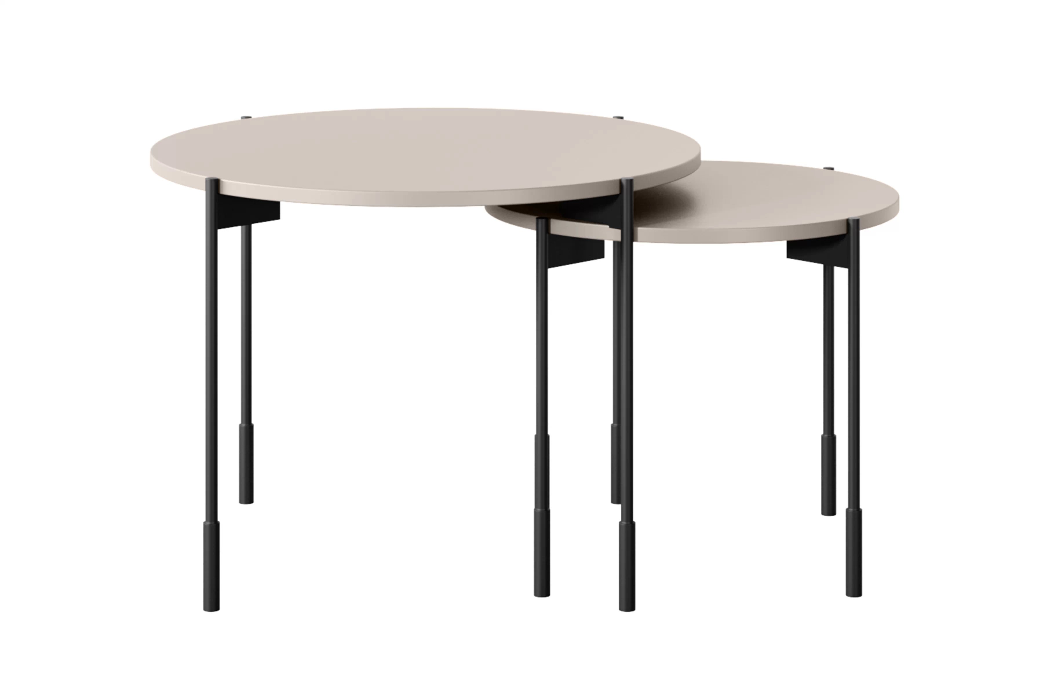 Konferenční stolek Sonatia 45 cm kulatý na kovových nohách - kašmír stolek kawowy Sonatia 45 cm okragly na kovových nohách - kašmír