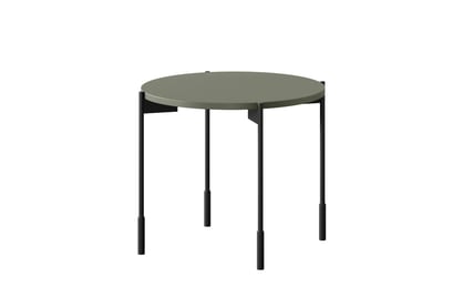Okrúhly konferenčný stolík Sonatia 45 cm na kovových nohách - olivový