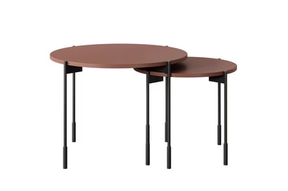 Kávový stolík Sonatia 60 cm okrúhly na kovových nohách - burgund Stolík kawowy Sonatia 60 cm okragly na kovových nohách - burgund