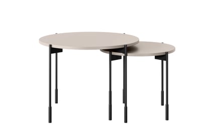 Kávový stolík Sonatia 60 cm okrúhly na kovových nohách - kašmír Stolík kawowy Sonatia 60 cm okragly na kovových nohách - kašmír