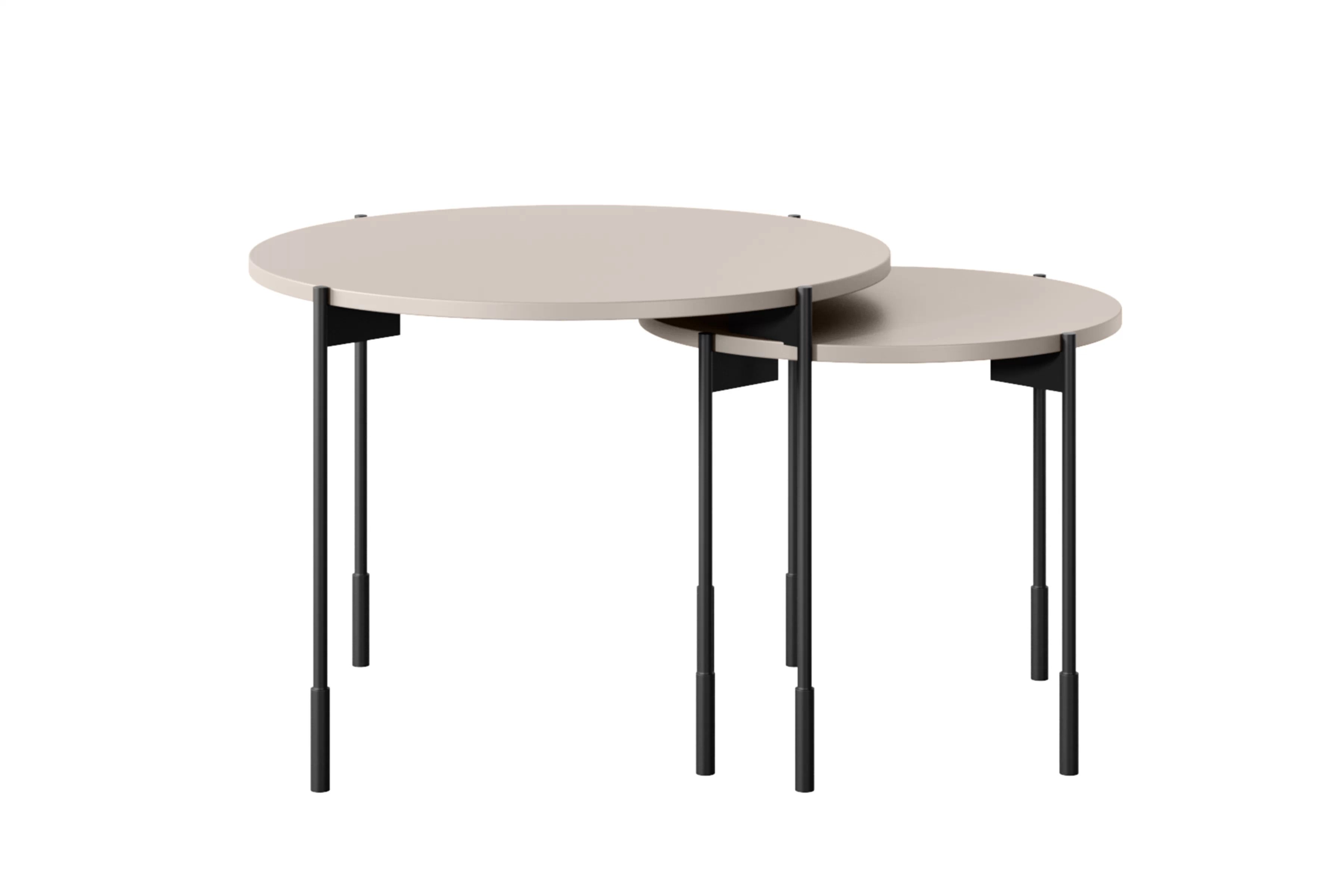 Kávový stolík Sonatia 60 cm okrúhly na kovových nohách - kašmír Stolík kawowy Sonatia 60 cm okragly na kovových nohách - kašmír