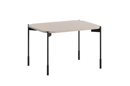 Kávový stolík Sonatia 60 cm obdĺžnikový na kovových nohách - kasmír