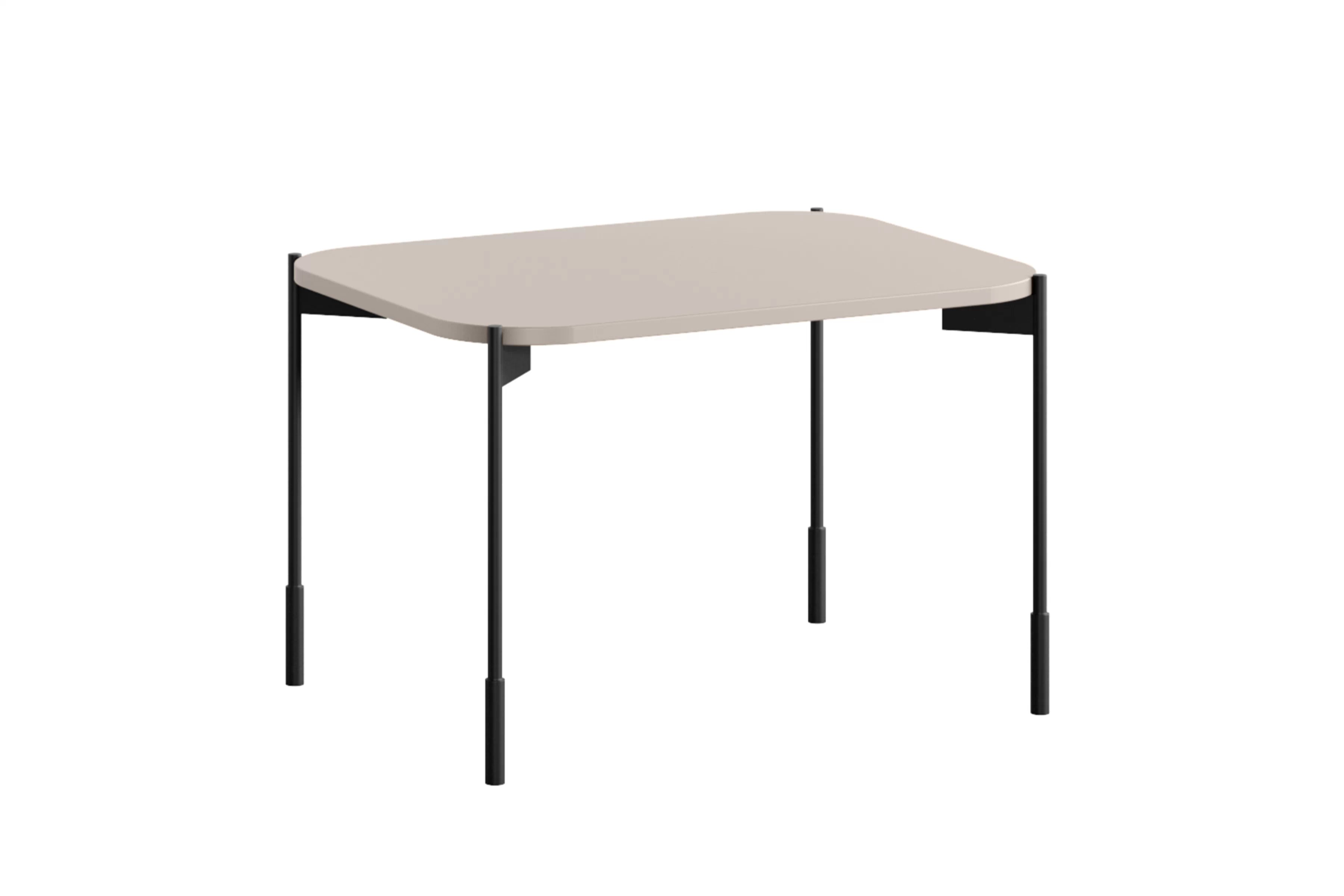 Kávový stolík Sonatia 60 cm obdĺžnikový na kovových nohách - kasmír Stolík kawowy Sonatia 60 cm prostokatny na kovových nohách - kašmír