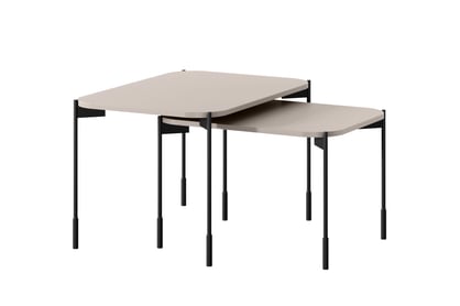 Kávový stolík Sonatia 70 cm obdĺžnikový na kovových nohách - kašmír Stolík kawowy Sonatia 70 cm prostokatny na kovových nohách - kašmír