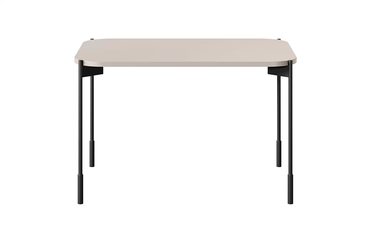 Konferenční stolek Sonatia 70x50 cm - kašmír stolek kawowy Sonatia 70 cm prostokatny na kovových nohách - kašmír