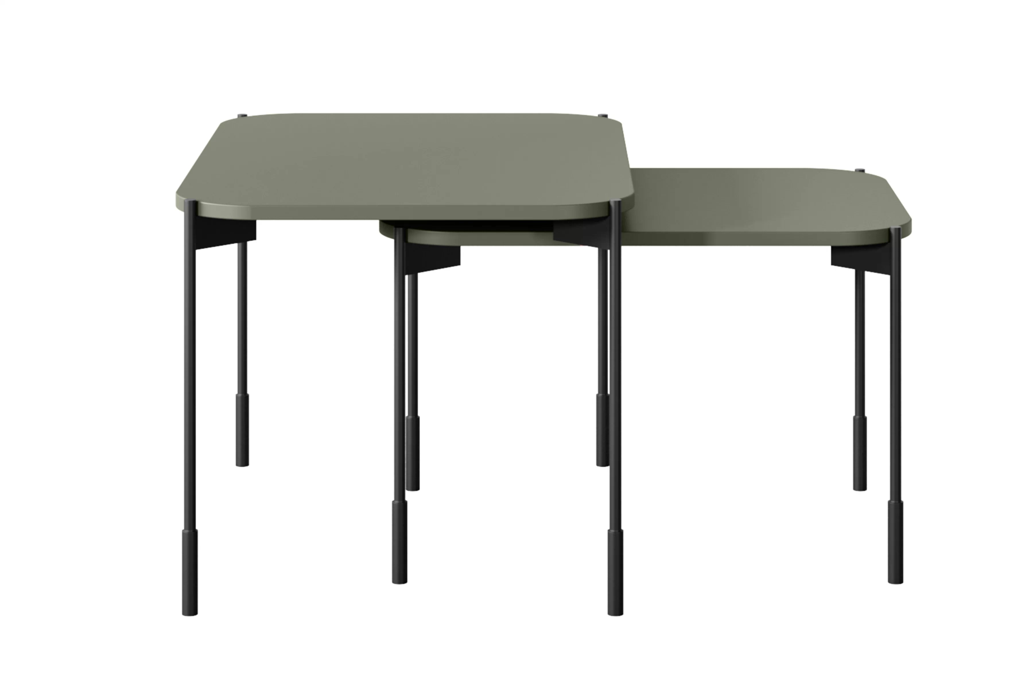 Konferenčný stolík Sonatia 70x50 cm - olivová Konferenčný stolík Sonatia 70 cm prostokatny na kovových nohách - Oliva