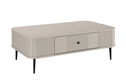 Kávový stolík Vesper 103x60 cm so zásuvkou - kasmír / čierne nohy