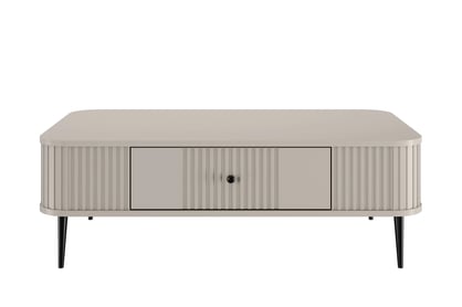 Kávový stolík Vesper 103x60 cm so zásuvkou - kasmír / čierne nohy Stolík kawowy Vesper 103x60 cm z szuflada - kašmír / čierny nožičky