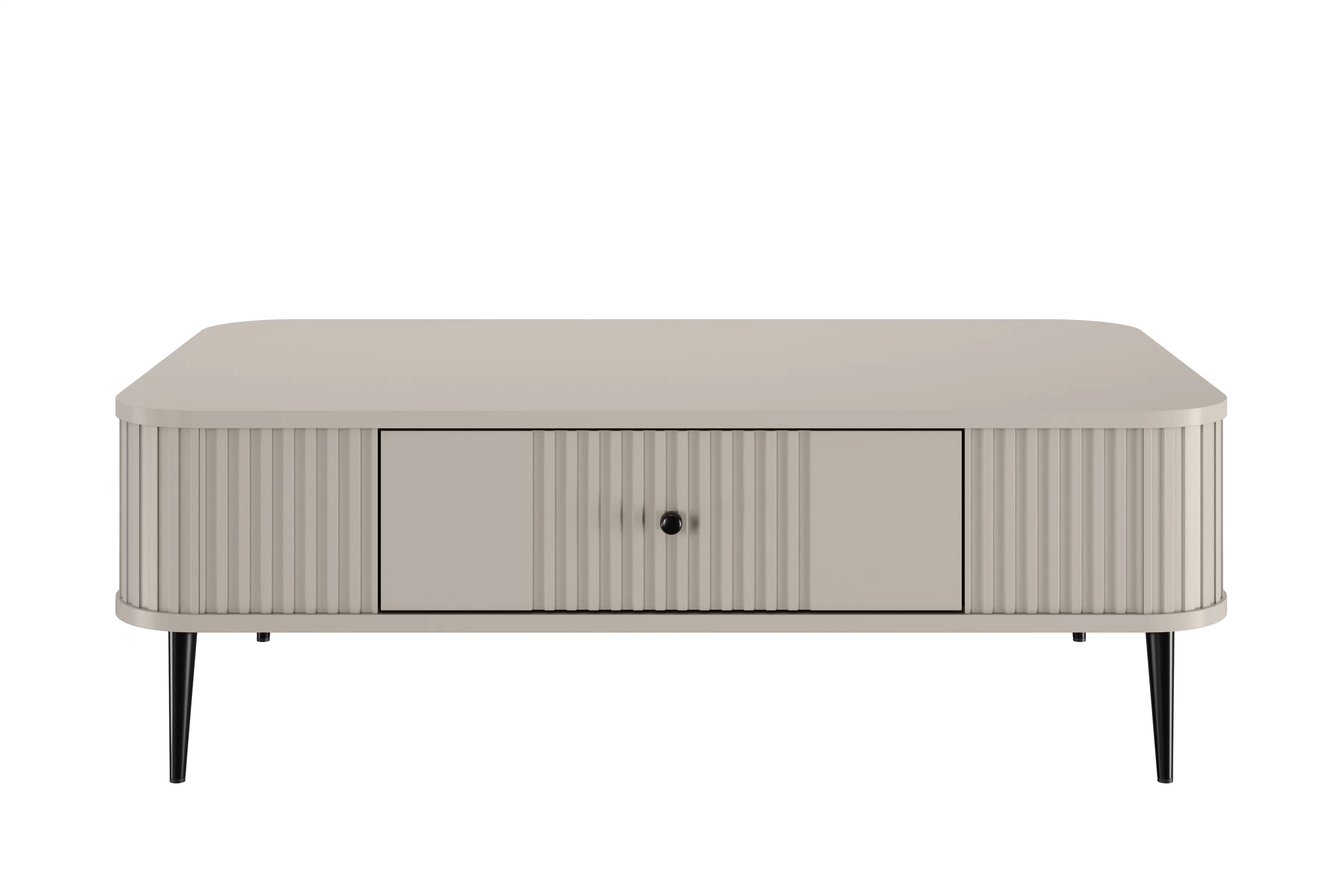 Kávový stolík Vesper 103x60 cm so zásuvkou - kasmír / čierne nohy Stolík kawowy Vesper 103x60 cm z szuflada - kašmír / čierny nožičky