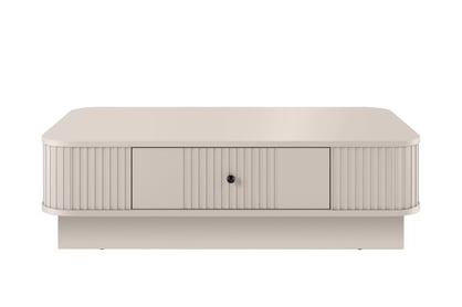 Kávový stolík Vesper 103x60 cm so zásuvkou na sokli - kasmír / čierny úchyt Stolík kawowy Vesper 103x60 cm z szuflada na sokelu - kašmír / Čierny Úchytka