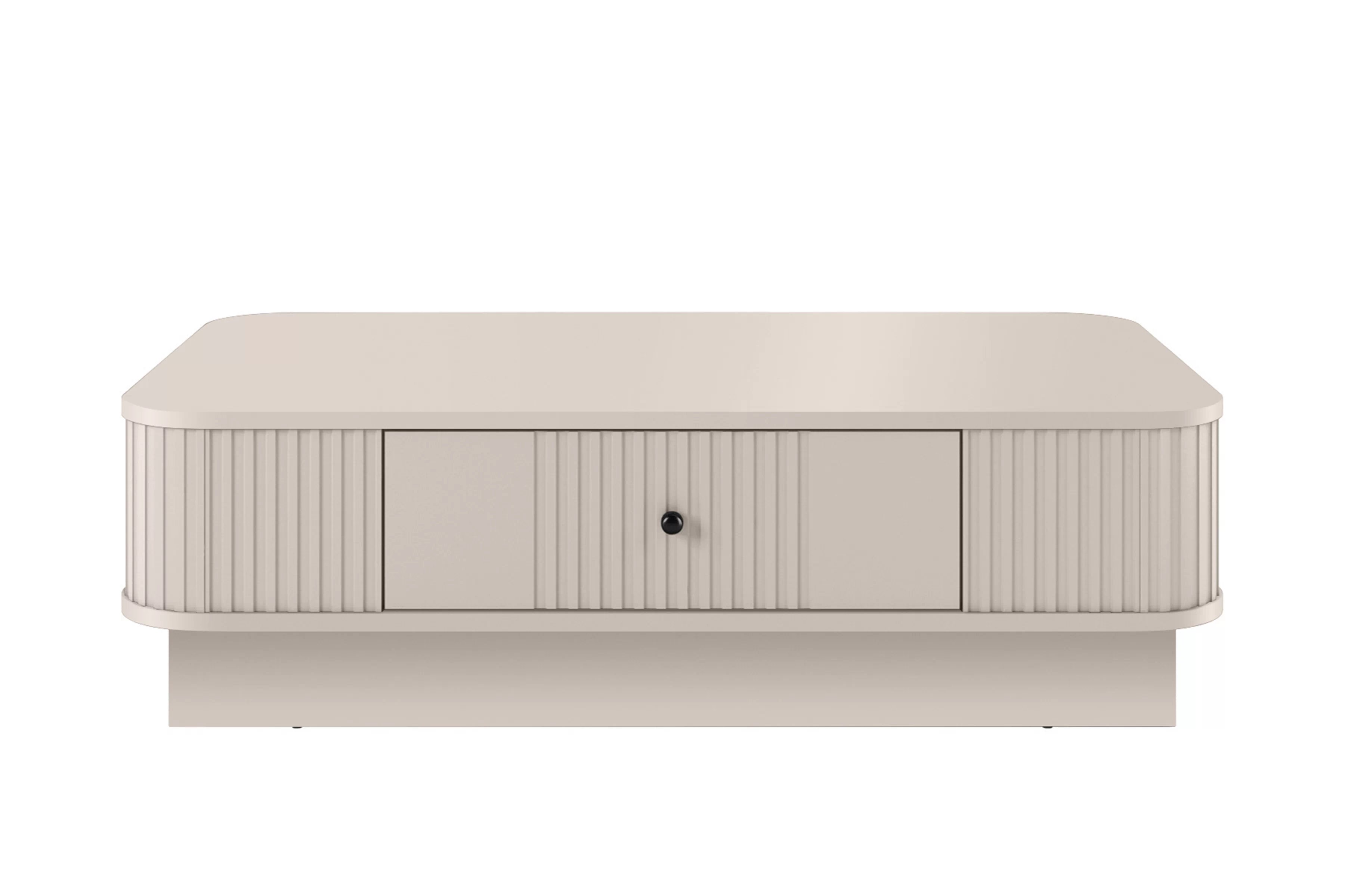 Kávový stolík Vesper 103x60 cm so zásuvkou na sokli - kasmír / čierny úchyt Stolík kawowy Vesper 103x60 cm z szuflada na sokelu - kašmír / Čierny Úchytka