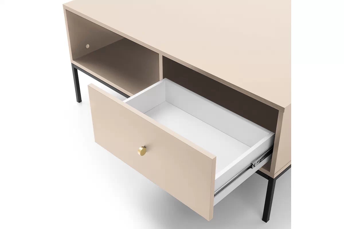 Konferenčný stolík so zásuvkou Eladia - béžová Konferenčný stolík so zásuvkou Eladia - béžová - priestranná zásuvka