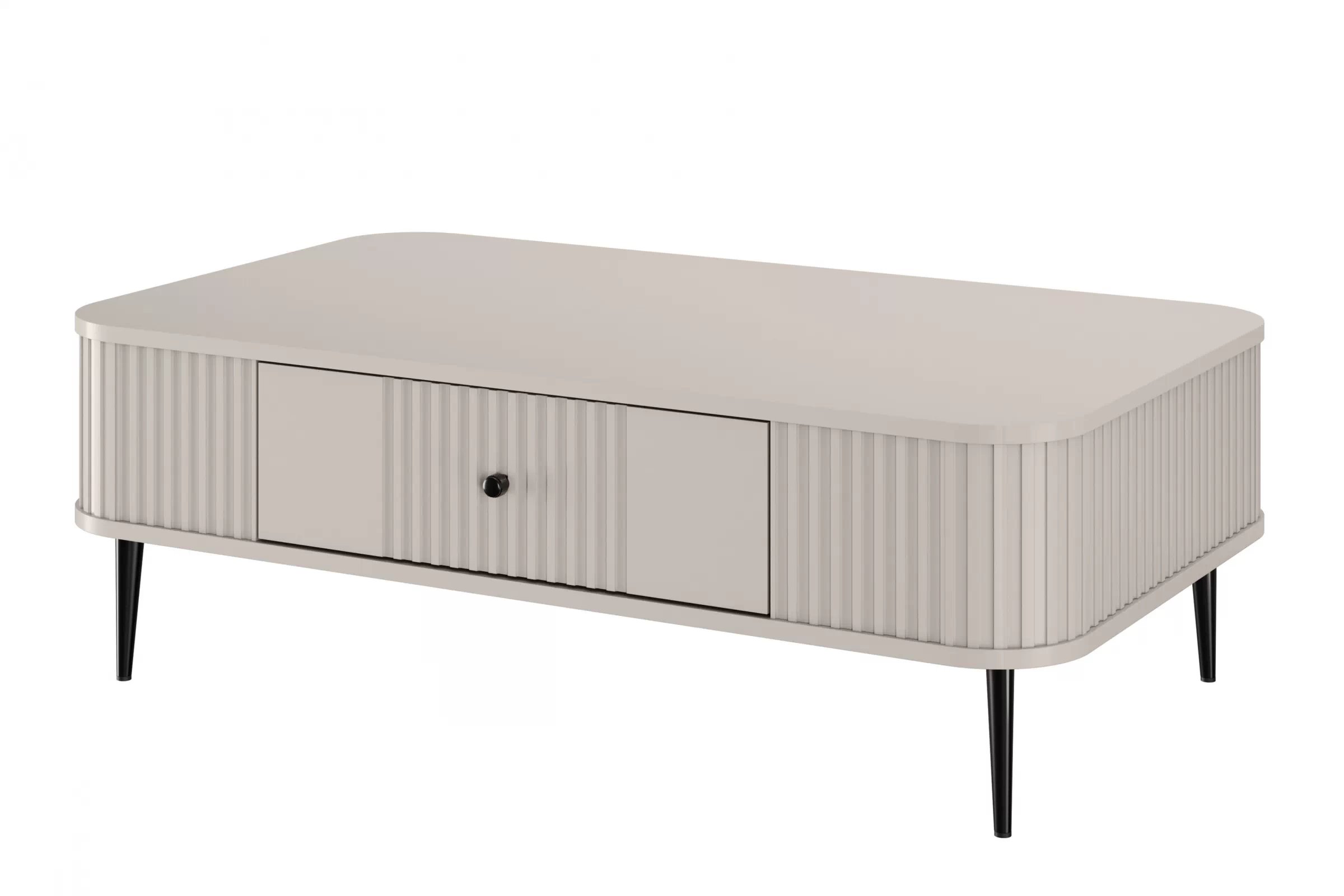 Konferenční stolek se zásuvkou Vesper 103x60 cm - kašmír / černé nohy stolek kawowy z szuflada Vesper 103x60 cm - kašmír / černá Nohy