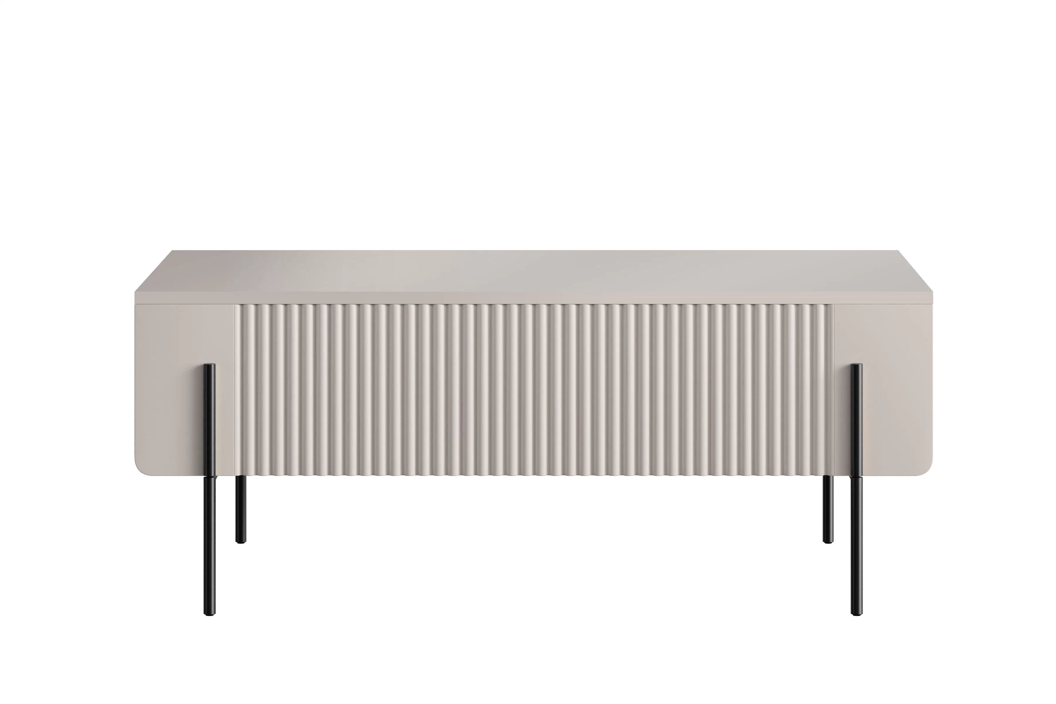 Konferenční stolek Malmi 100 cm se zásuvkami - kašmírová / černé nožky stolek kawowy se zásuvkami Malmi 100 cm - kašmír / černá nozki