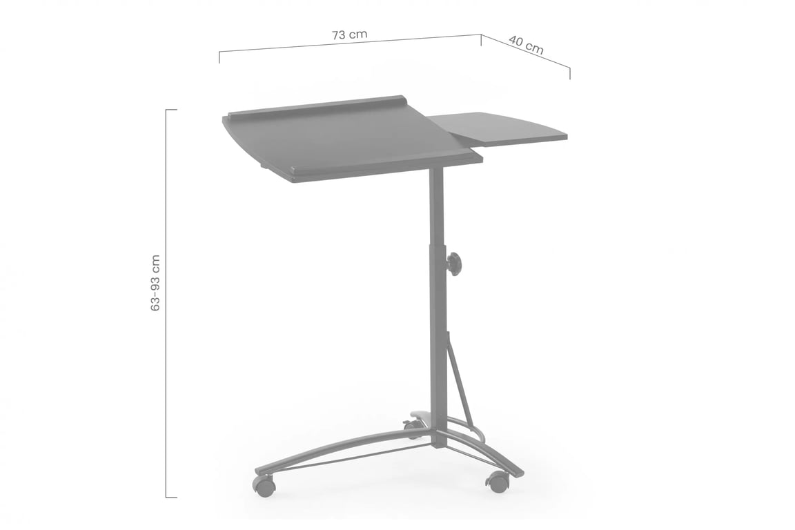 Stôl na laptop Legro s nastaviteľnou výškou - 73 cm - čierny Stolík na notebook Legro z regulacja wysokosci 73 cm - Čierny