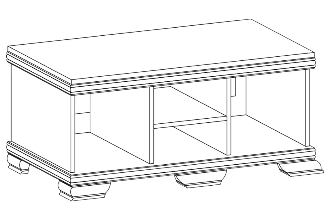 Kora 6 - Borovica andersen Stôlík TV Kora KRT2 - vnútro