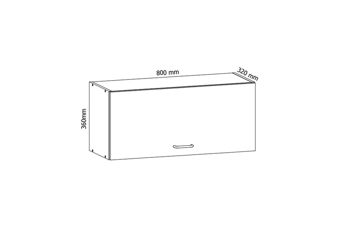 Horní kuchyňská skříňka Sycylia G80K výklopná - ořech milano Rozměry Skříňky sycylia 