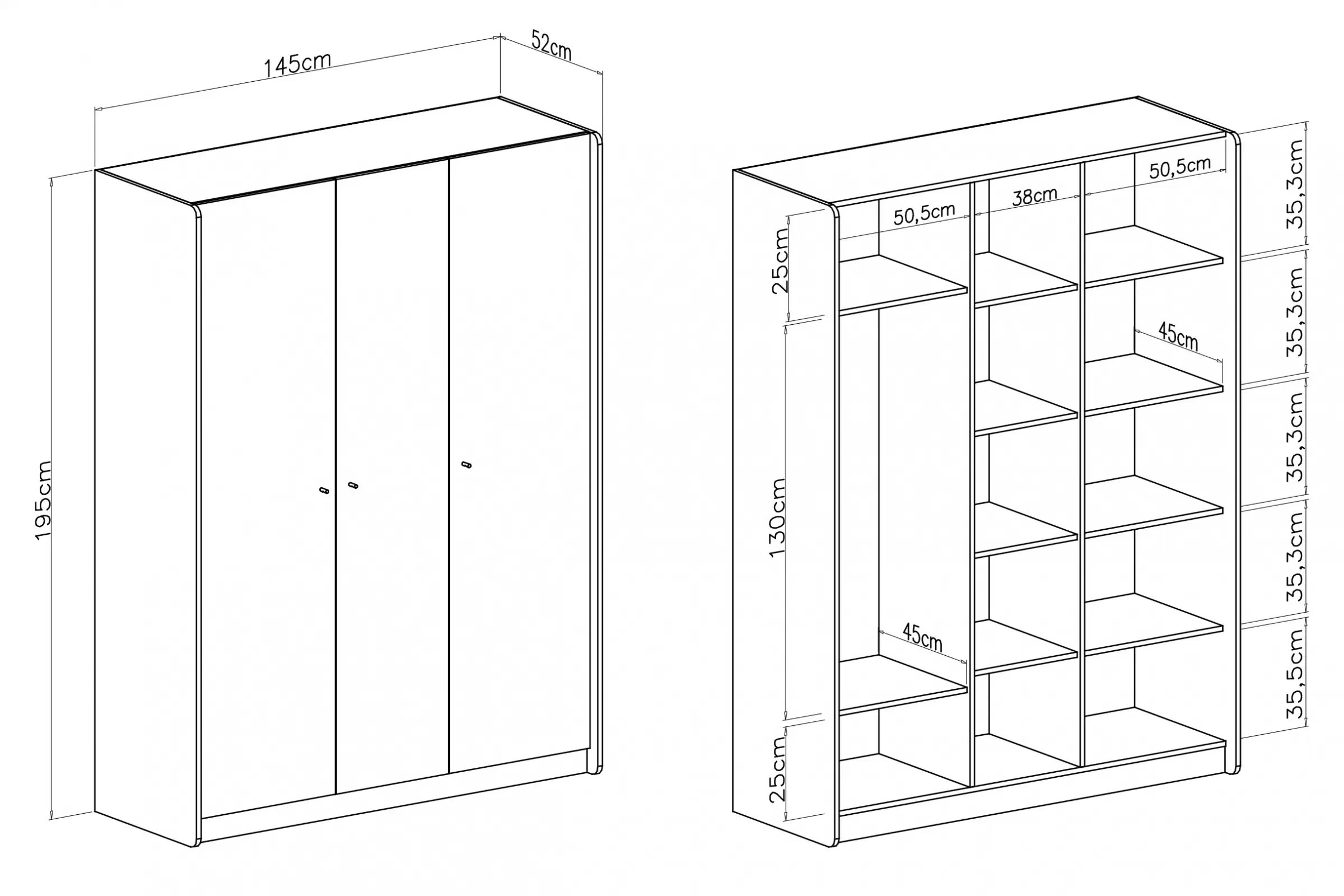 Skříň Alessio 145 cm - béžová Pískový / dub olejowany skříň Alessio 1 - 145 cm - béžová Pískový / dub olejowany
