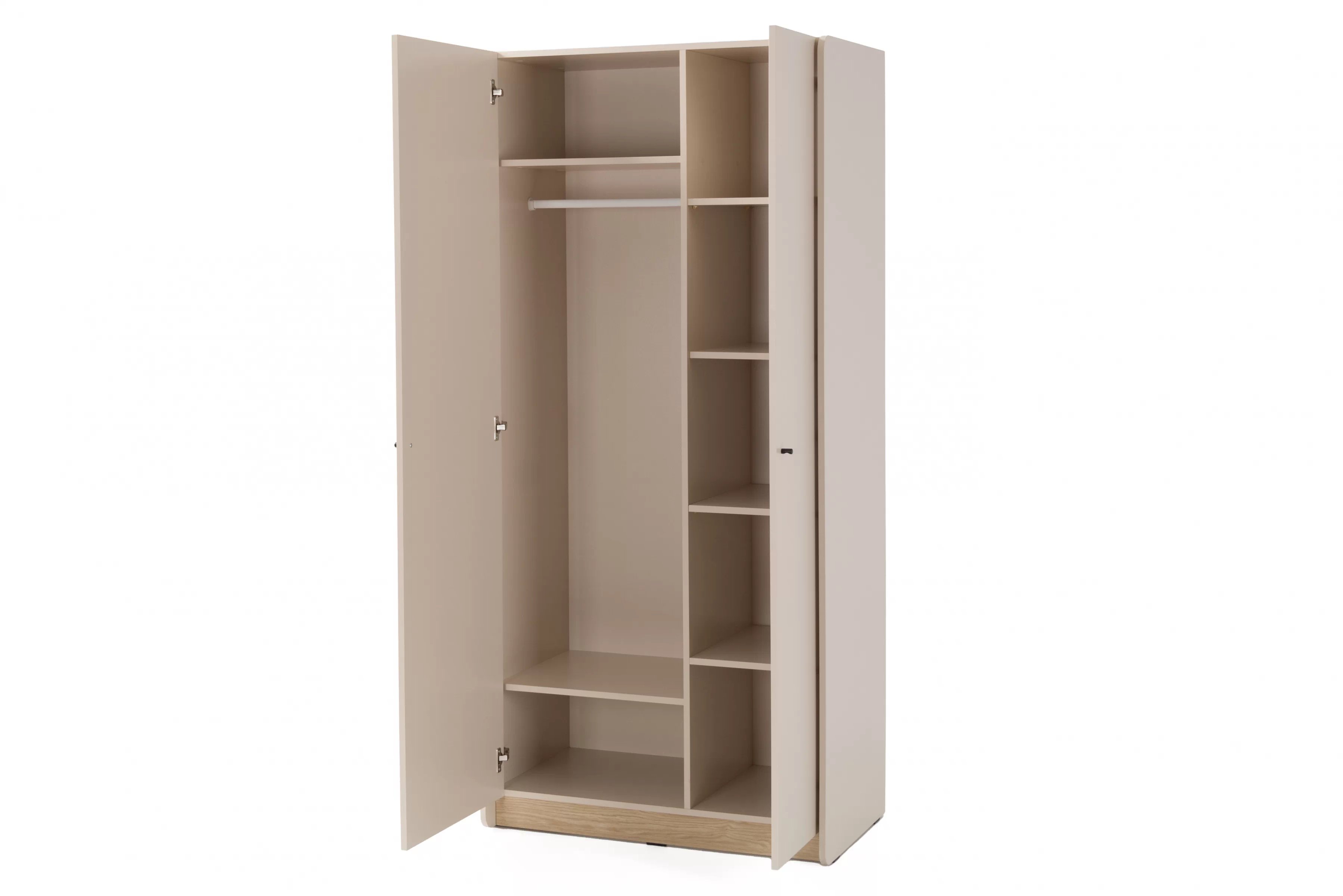 Šatníková skriňa Alessio 90 cm - béžová / dub olejovaný Skriňa Alessio 3 - 90 cm - Béžová Pieskový / Dub olejowany