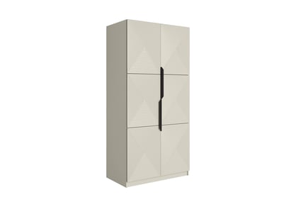 Skriňa Asha 100 cm - kašmírová / čierne úchytky