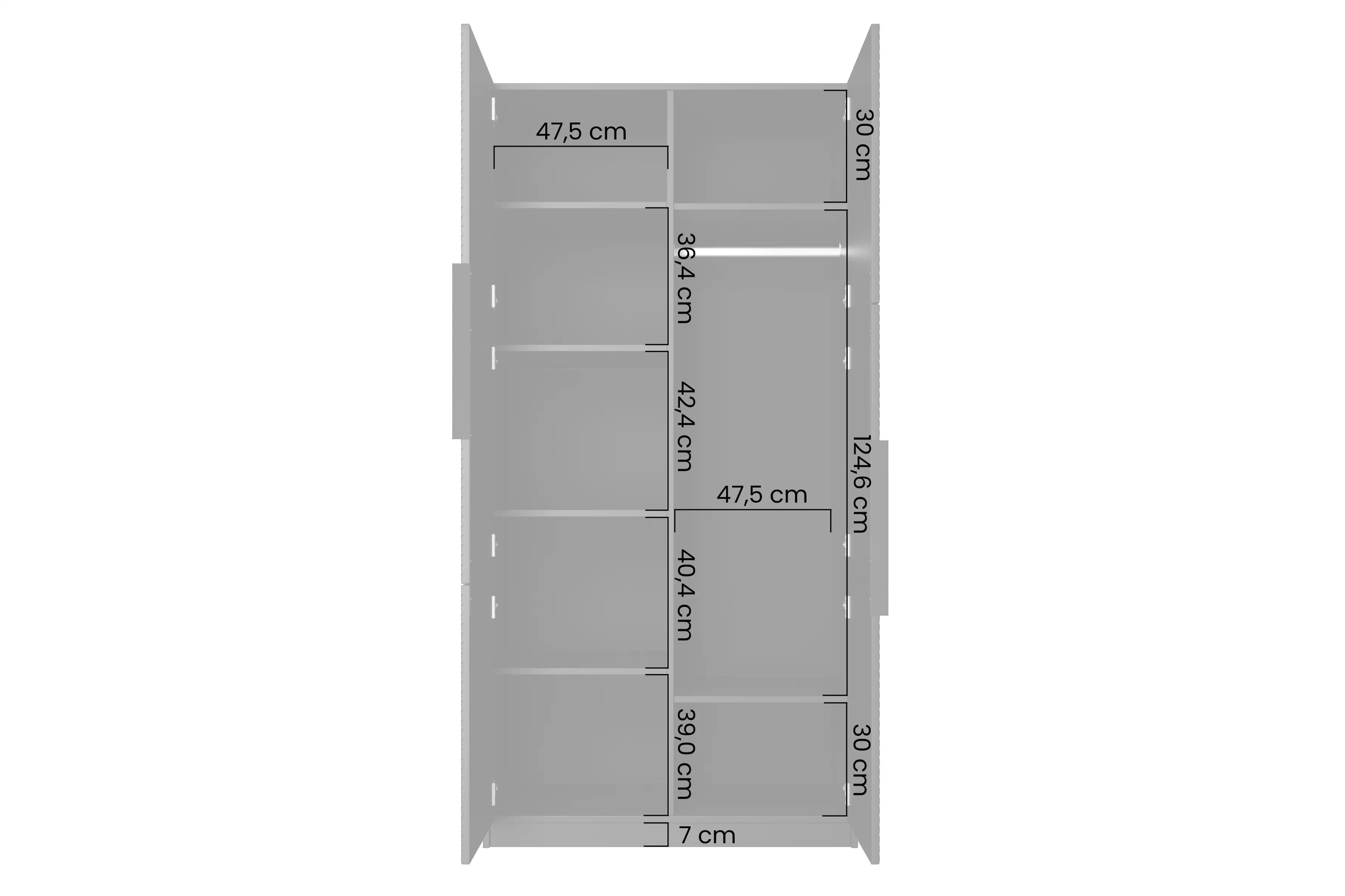 Skriňa Asha 100 cm - artisan / čierna mat / čierne úchytky Skriňa Asha 100 cm s frézovaným frontom i metalowymi uchwytami- artisan / Čierny mat / čierny úchyty