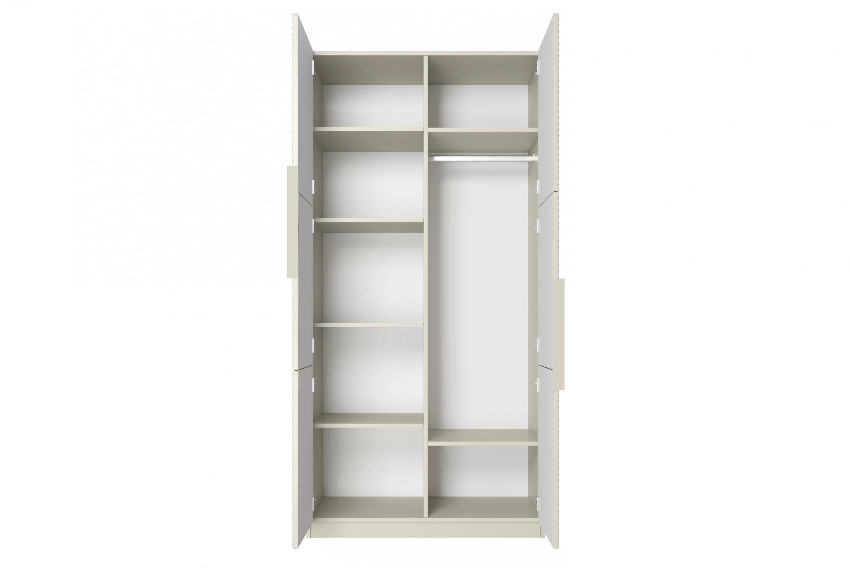 Skriňa Asha 100 cm - kašmírová / kašmírové úchytky Skriňa Asha 100 cm s frézovaným frontom i metalowymi uchwytami- kašmír / kaszmirowe úchyty