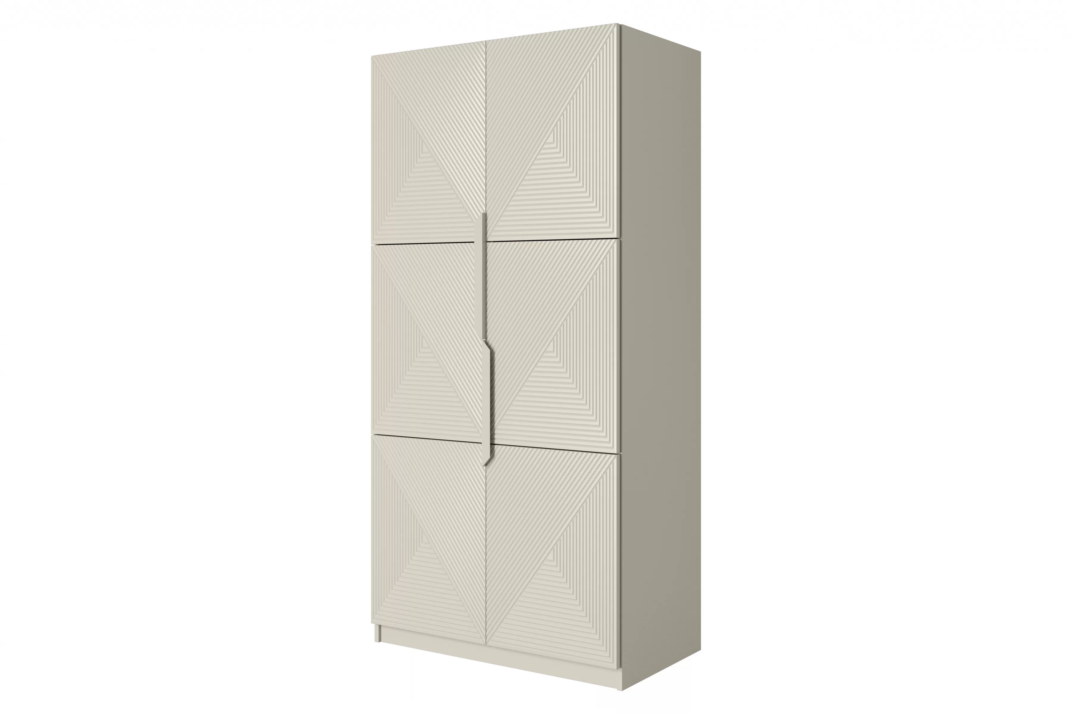 Skriňa Asha 100 cm - kašmírová / kašmírové úchytky Skriňa Asha 100 cm s frézovaným frontom i metalowymi uchwytami- kašmír / kaszmirowe úchyty