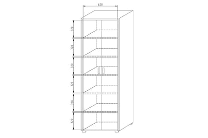 Kancelářská skříň Offi 70 cm Skříň biurowa Rozměry