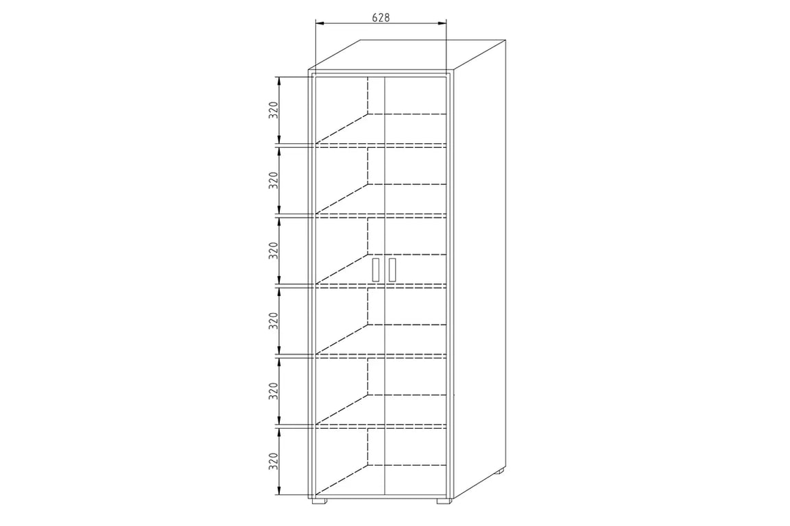 Kancelářská skříň Offi 70 cm Skříň biurowa Rozměry