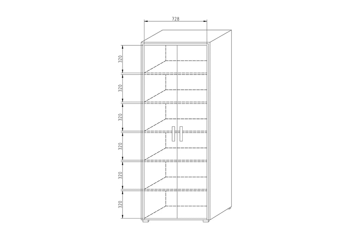 Kancelářská skříň Offi OF-DR5 80 cm s centrálním zámkem Skříň Rozměry