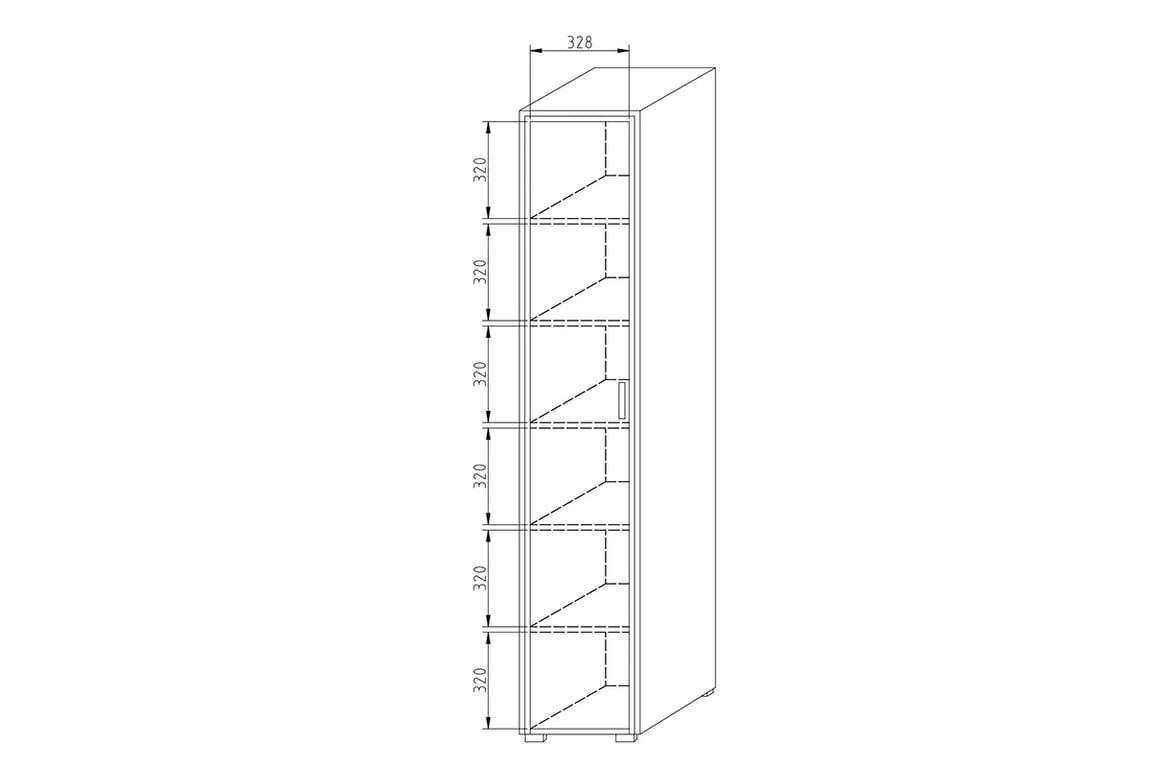 Kancelářská skříň Offi 40 cm Skříň Rozměry