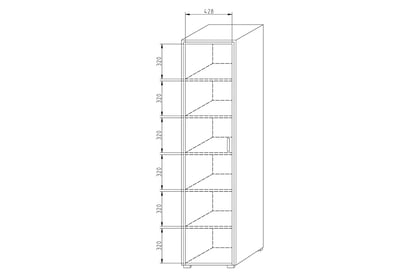 Kancelářská skříň Offi OF-DR 50 cm s centrálním zámkem Skříň Rozměry