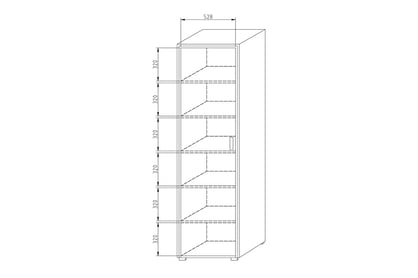 Kancelářská skříň Offi OF-DR7 60 cm s centrálním zámkem Skříň Rozměry