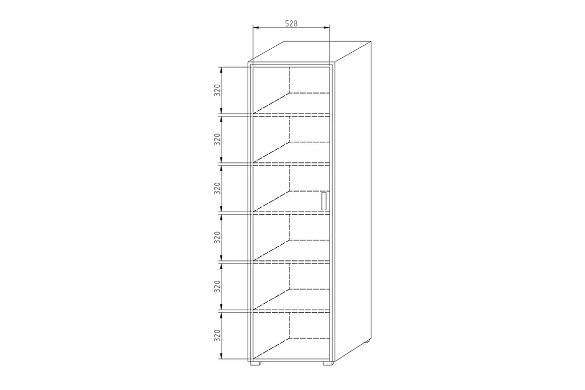 Kancelářská skříň Offi OF-DR7 60 cm s centrálním zámkem Skříň Rozměry