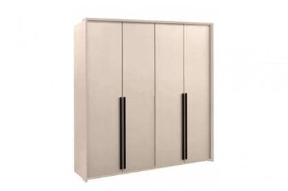 Čtyřdveřová skříň Norevia 210 cm - béžová