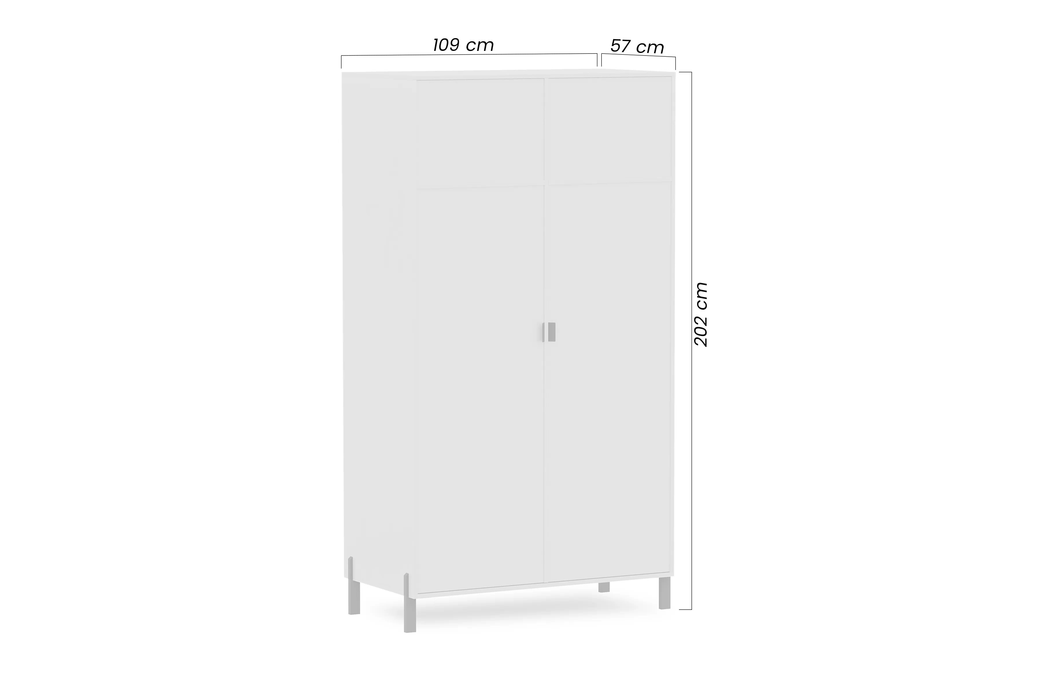 Dvoudveřová skříň Cremona - písková béžová skříň dvoudveřová Cremona - béžová Pískový 